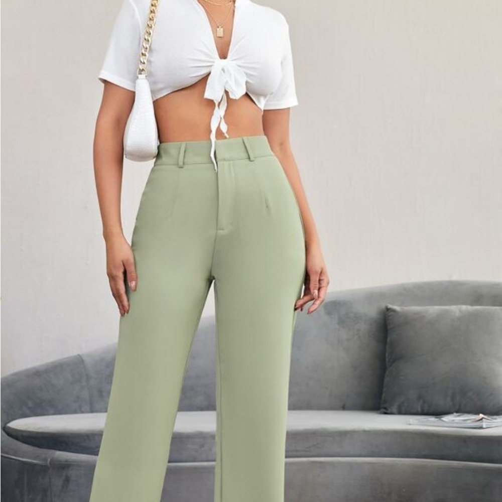Women's Straight Leg Pants - Green
